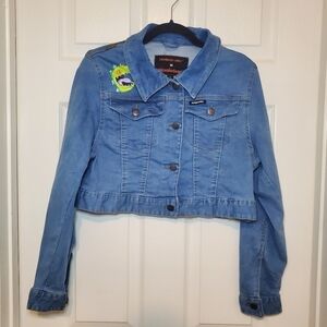 Members Only x Nickelodeon Rugrats Denim Crop Jean Jacket Size Large